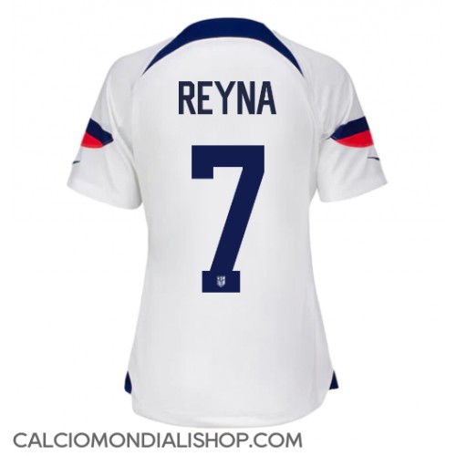 Maglie da calcio stati Uniti Giovanni Reyna #7 Prima Maglia Femminile Mondiali 2022 Manica Corta